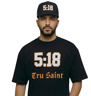 5:18 Premium Embroidered Orange Flat Bill Snapback