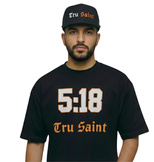 Tru Saint Signature Orange Premium Embroidered Flat Bill Snapback