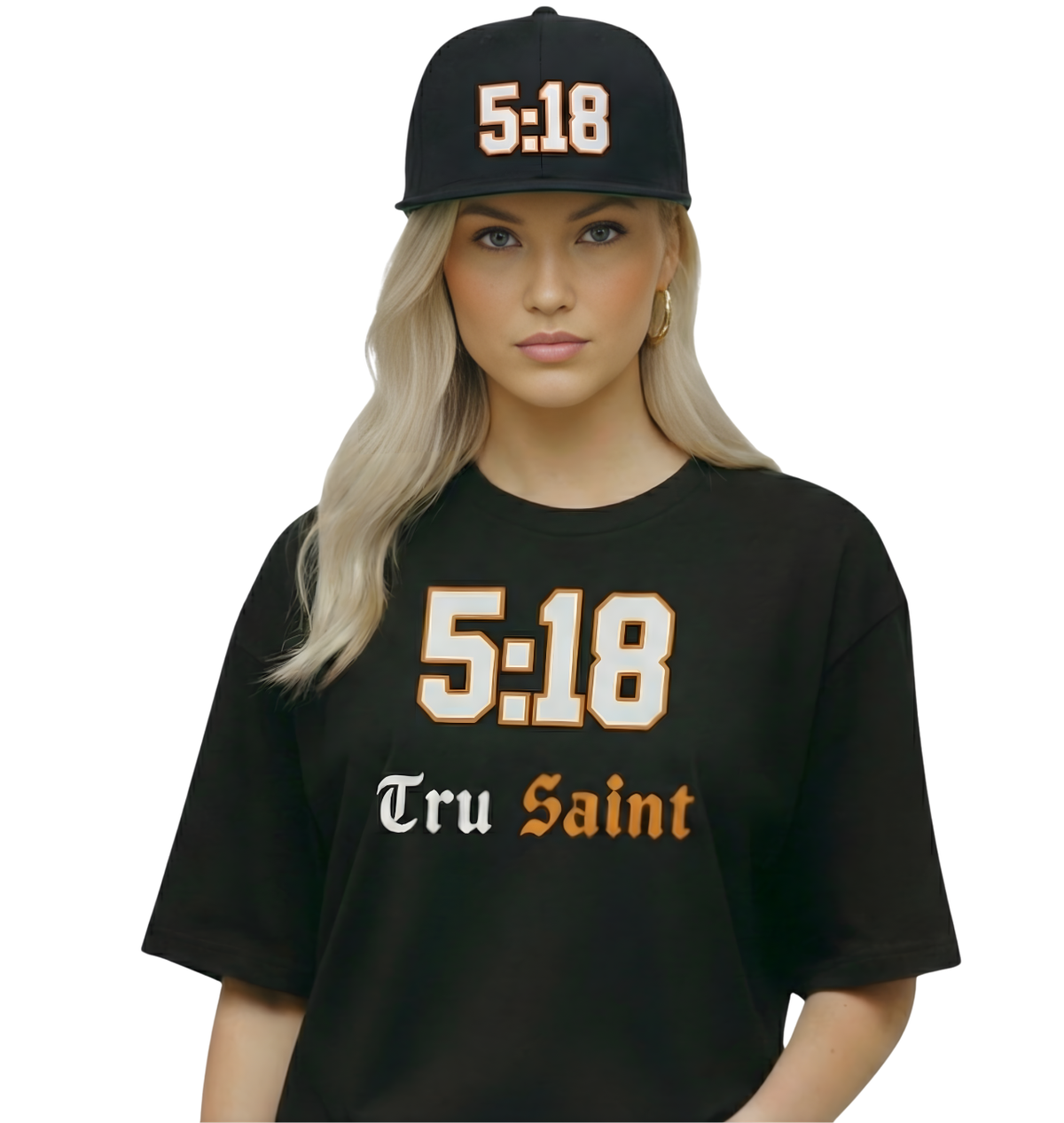 5:18 Premium Embroidered Orange Flat Bill Snapback