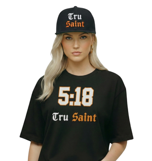 Tru Saint Orange Embroidered Flat Bill Snapback