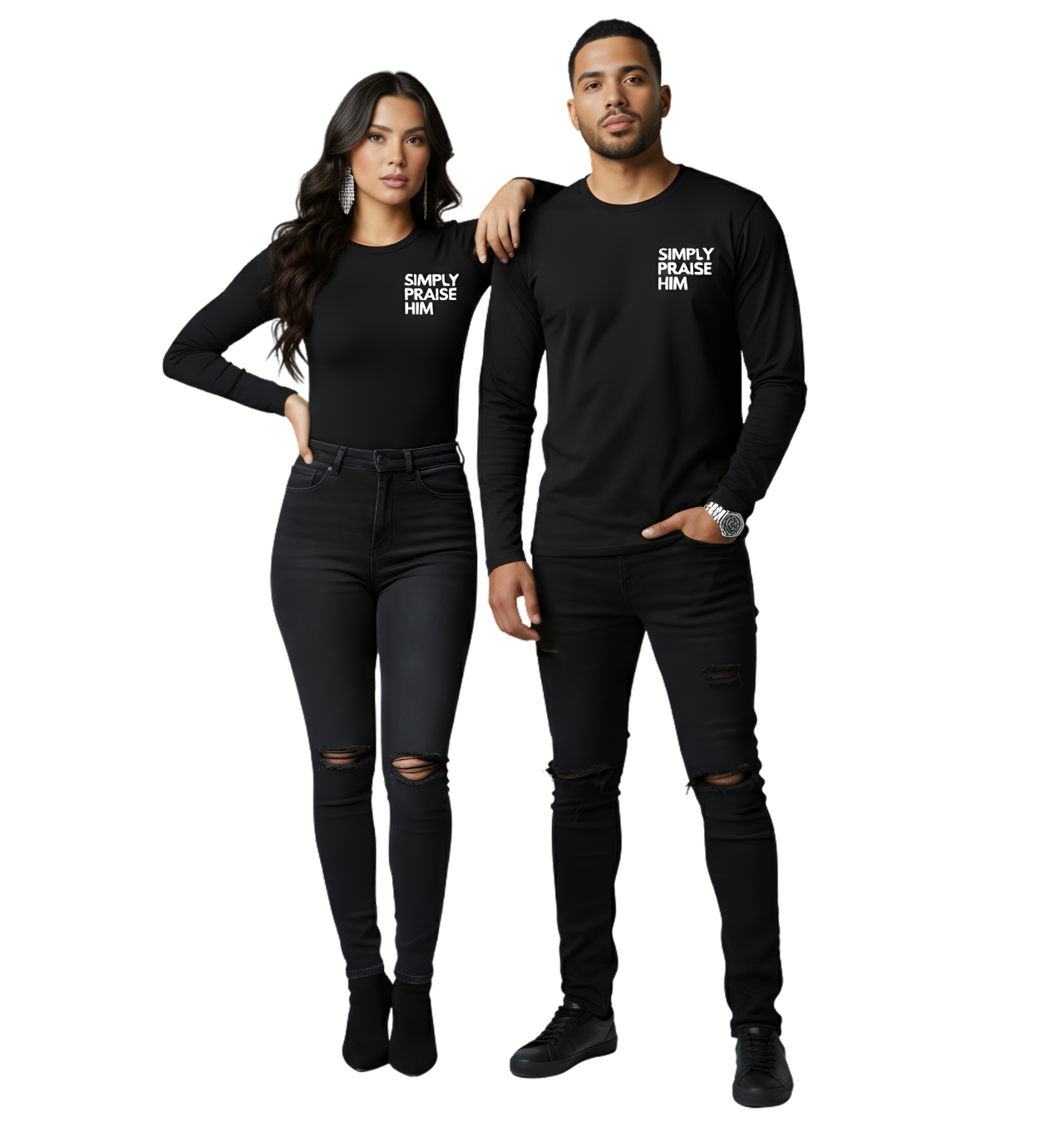 Simply Praise Him Unisex Long Sleeve Tee