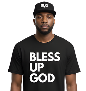 Bless Up God Premium Embroidered Flat Bill Cap