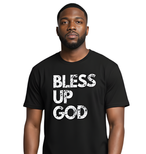 Bless Up God Premium Distressed Unisex Tee