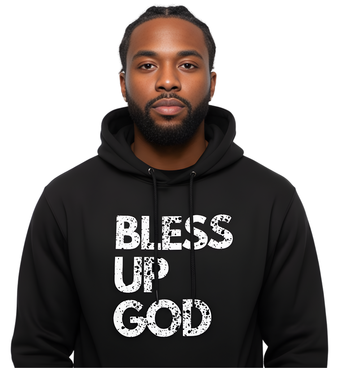 Bless Up God Distressed Premium Unisex Hoodie