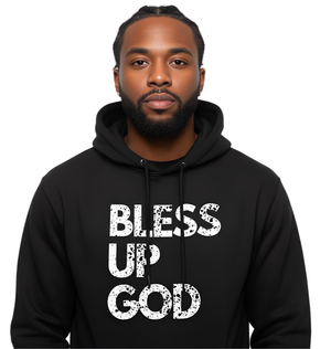 Bless Up God Distressed Premium Unisex Hoodie