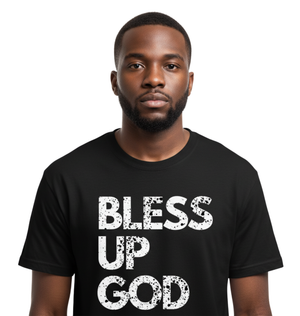 Bless Up God Premium Distressed Soft Unisex Tee