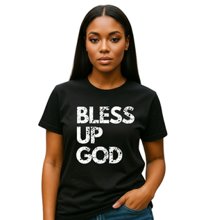 Bless Up God Premium Distressed Soft Unisex Tee