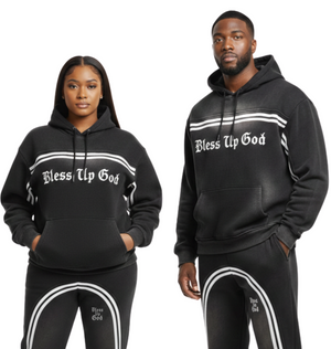 Bless Up God Faded Hoodie