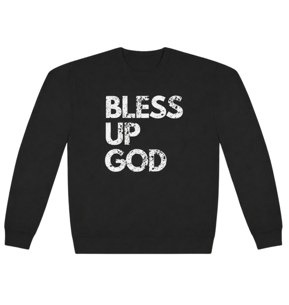 Bless Up God Signature Distressed Unisex Crewneck Sweatshirt