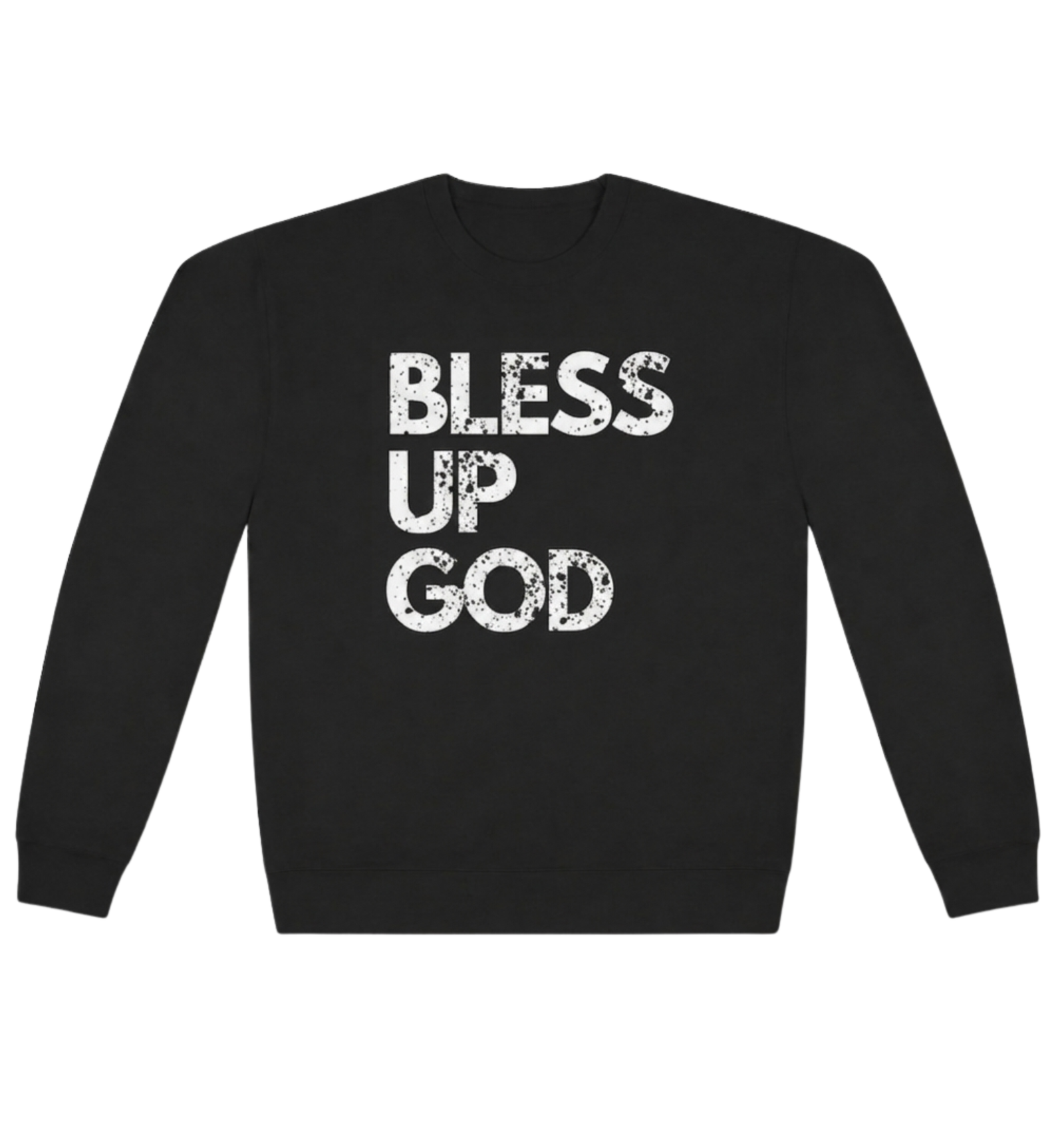 Bless Up God Signature Distressed Unisex Crewneck Sweatshirt
