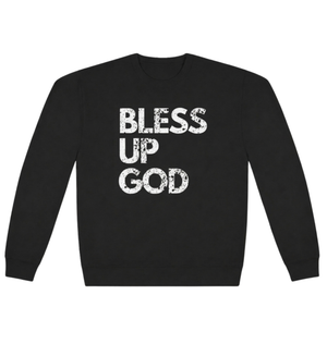 Bless Up God Signature Distressed Unisex Crewneck Sweatshirt