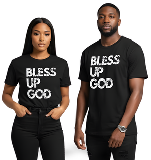 Bless Up God Signature Distressed Unisex Tee