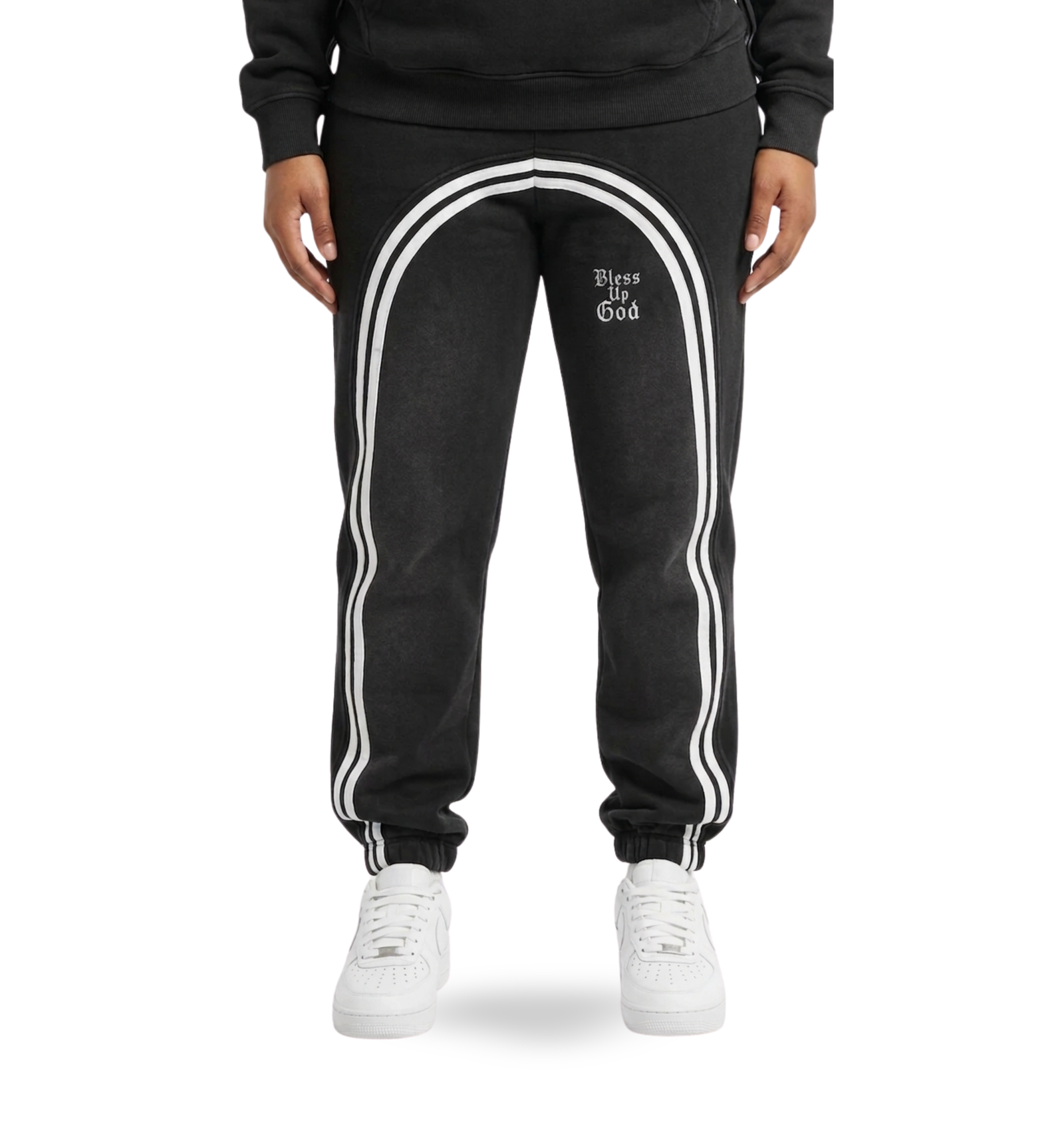 Bless Up God Faded Jogger Sweat Pants