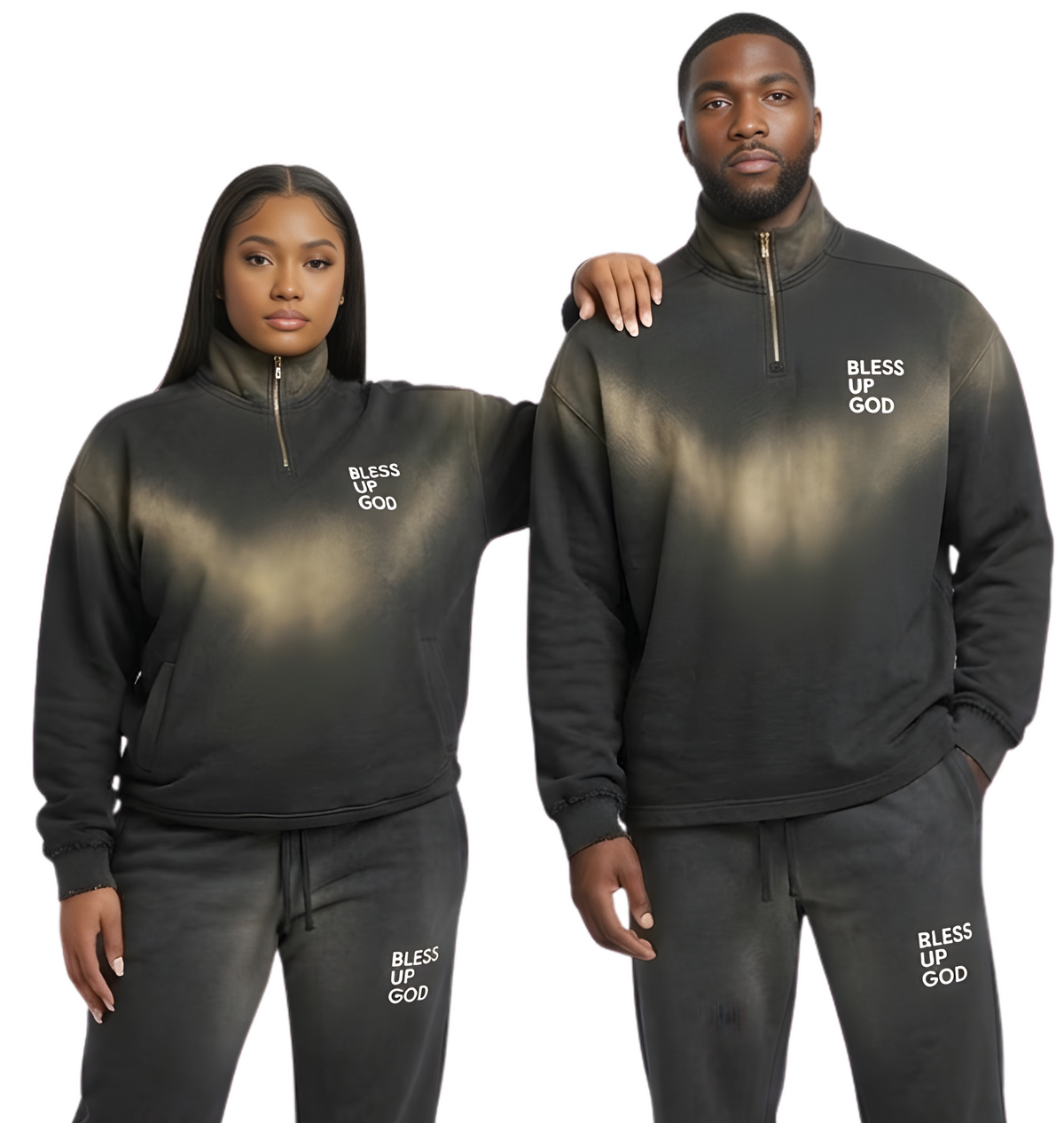 Bless Up God Faded Sweatshirt