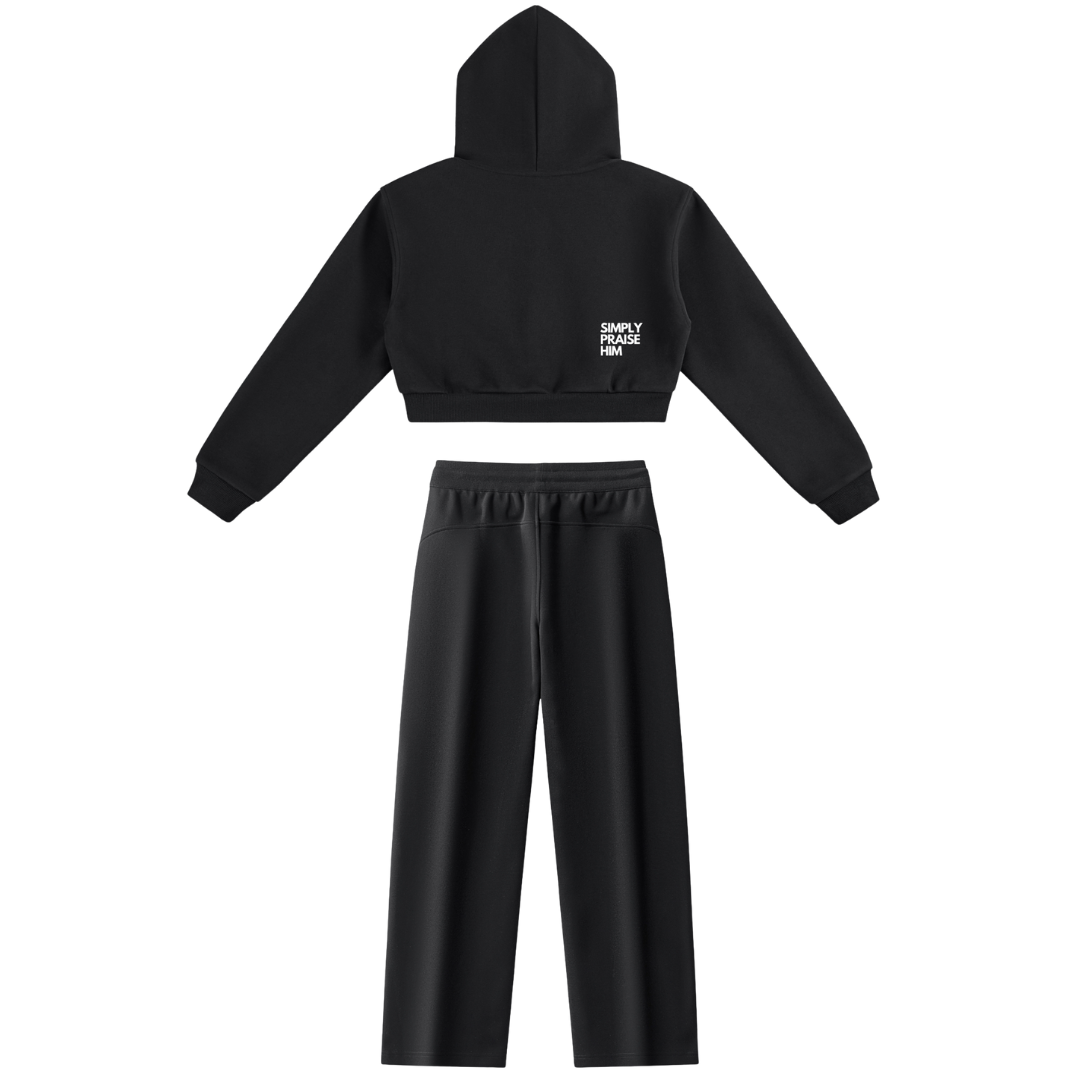 Women's Bless Up God Lounge Set - Black