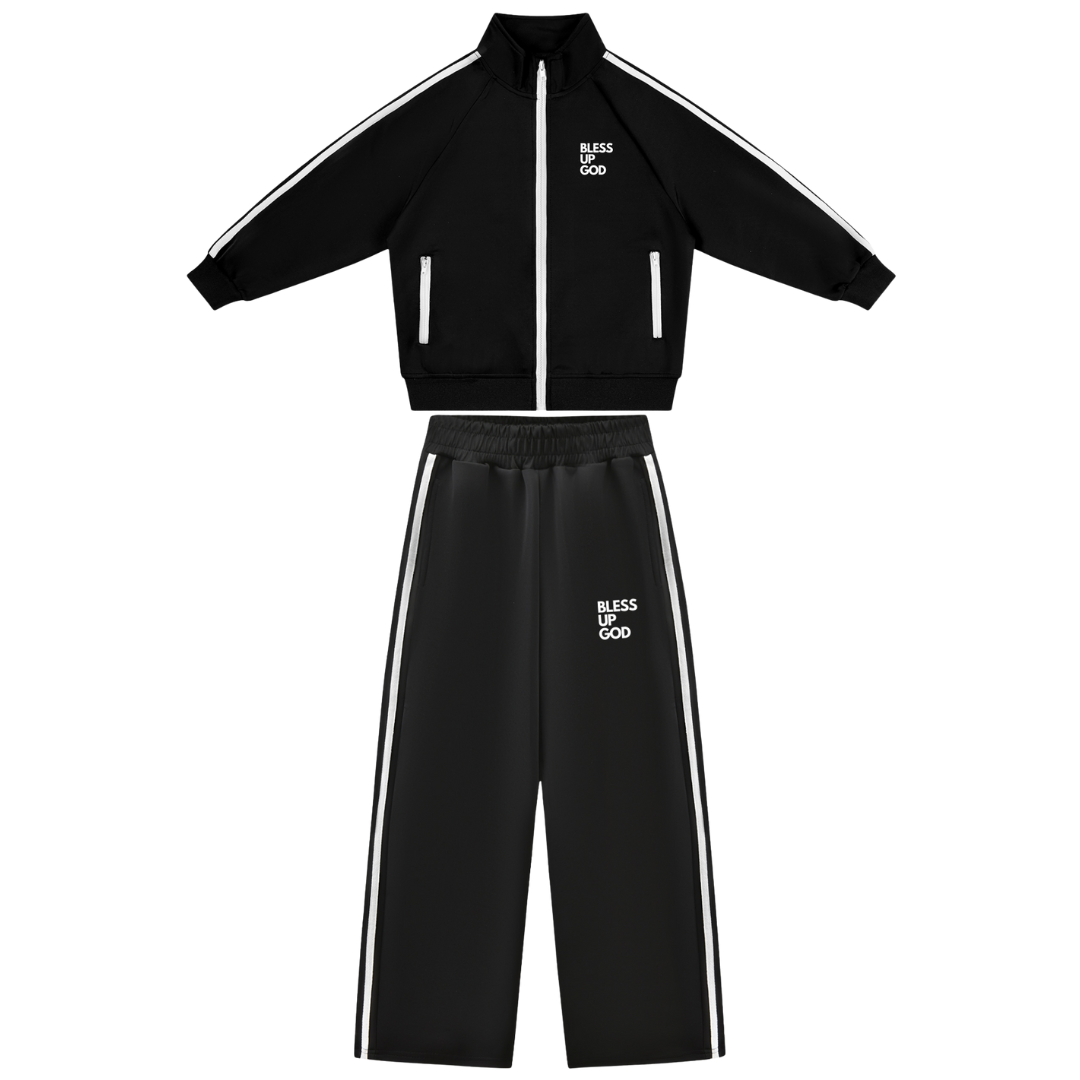 Kids' Black Moon Man Sweat Pants Set