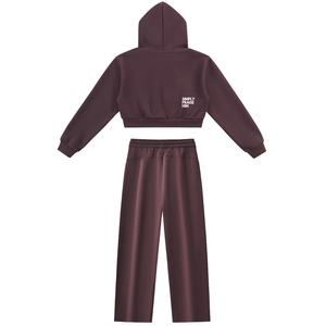 Women's Bless Up God Lounge Set - Dark Reddish Purple