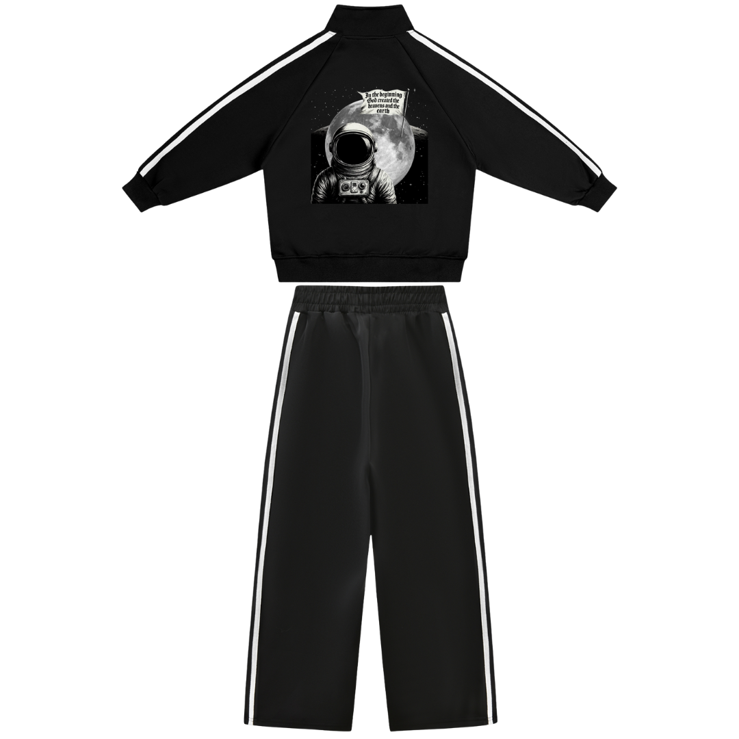 Kids' Black Moon Man Sweat Pants Set