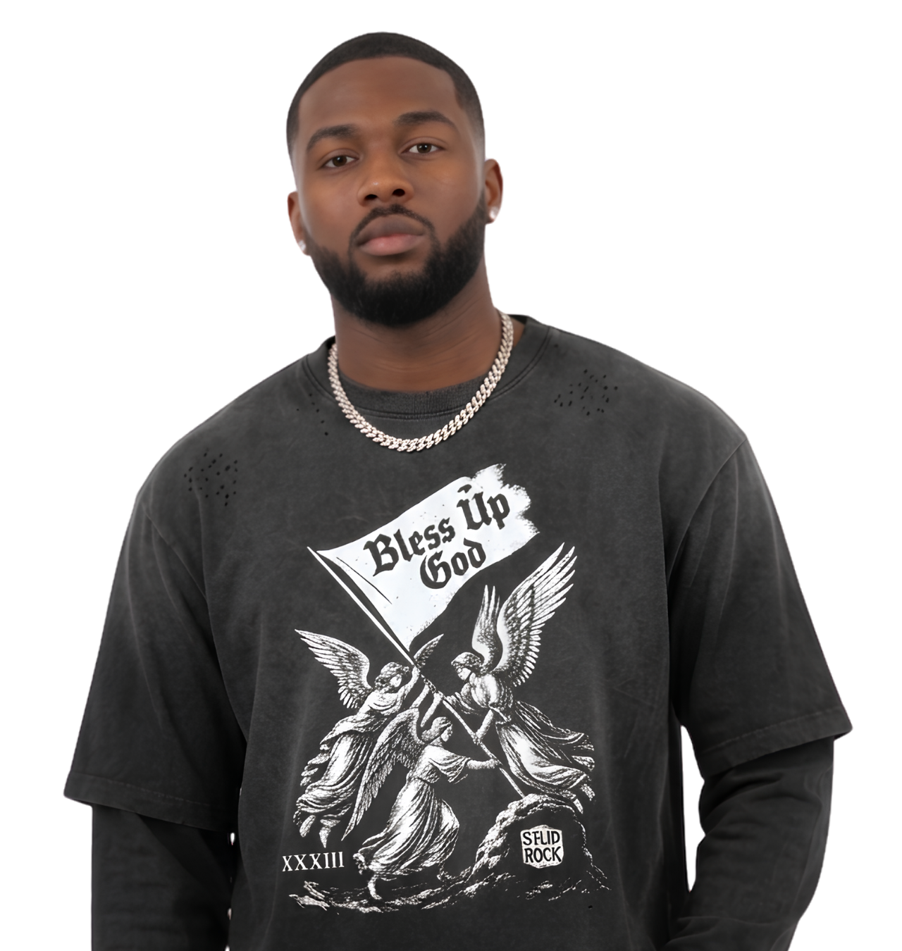 Bless Up God Triple Angel Tee