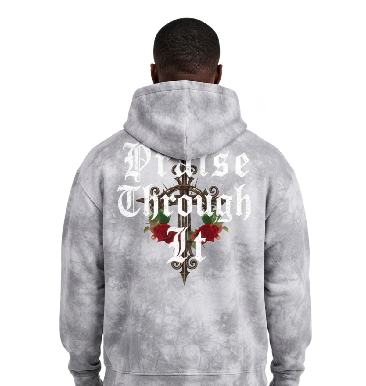 Bless Up God Washed Zip-Up Hoodie