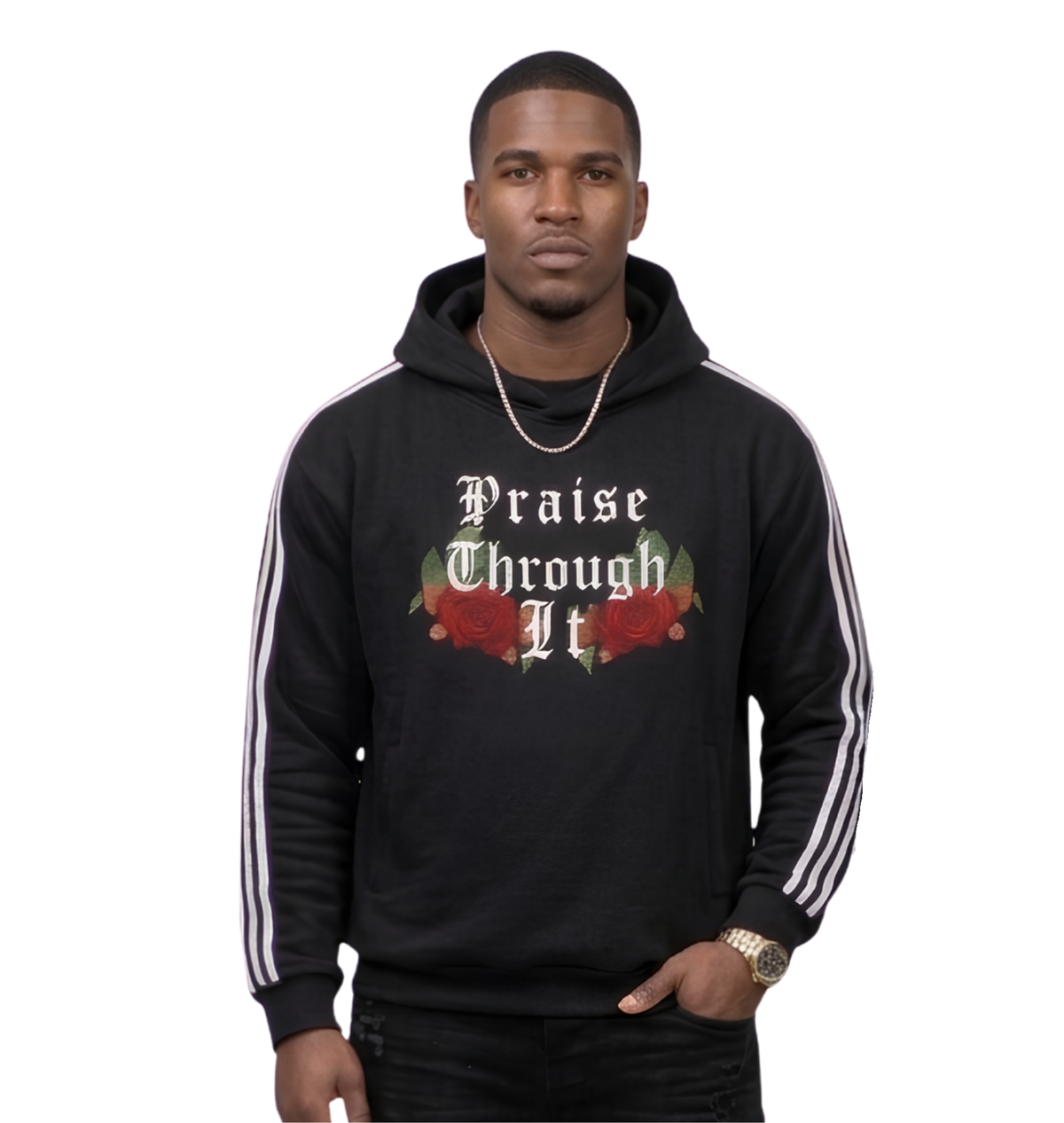 Tru Saint Orange Praise Thru It Hoodie