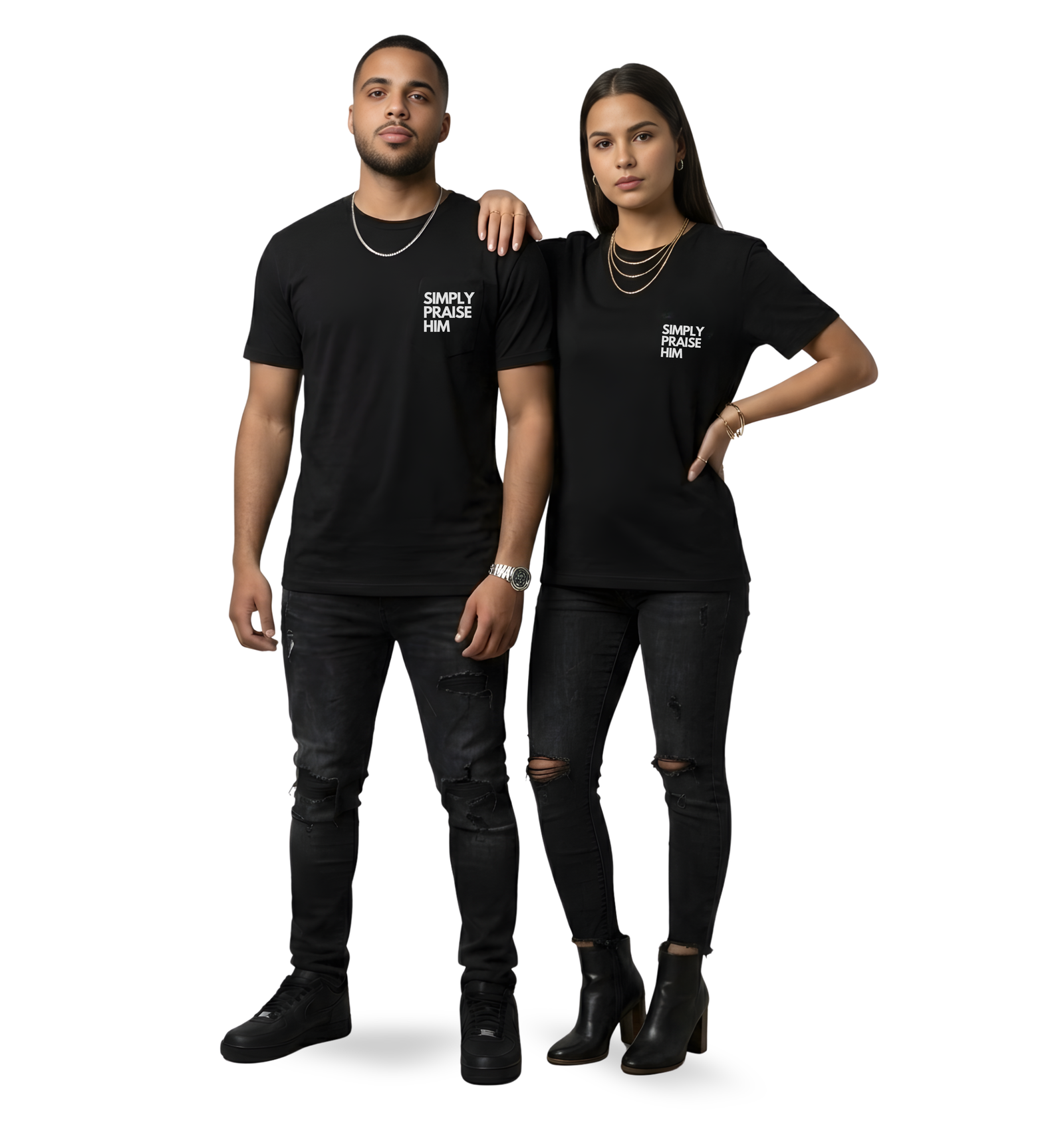 Simply Praise Him Signature Pocket Unisex Tee