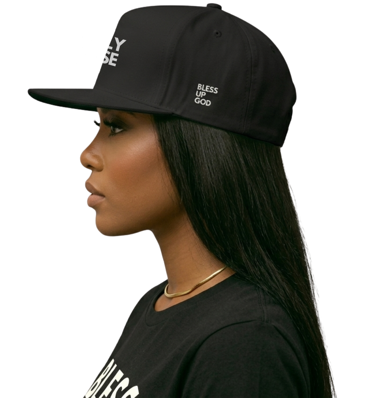 Simply Praise Him Premium Embroidered Flat Bill Snapback