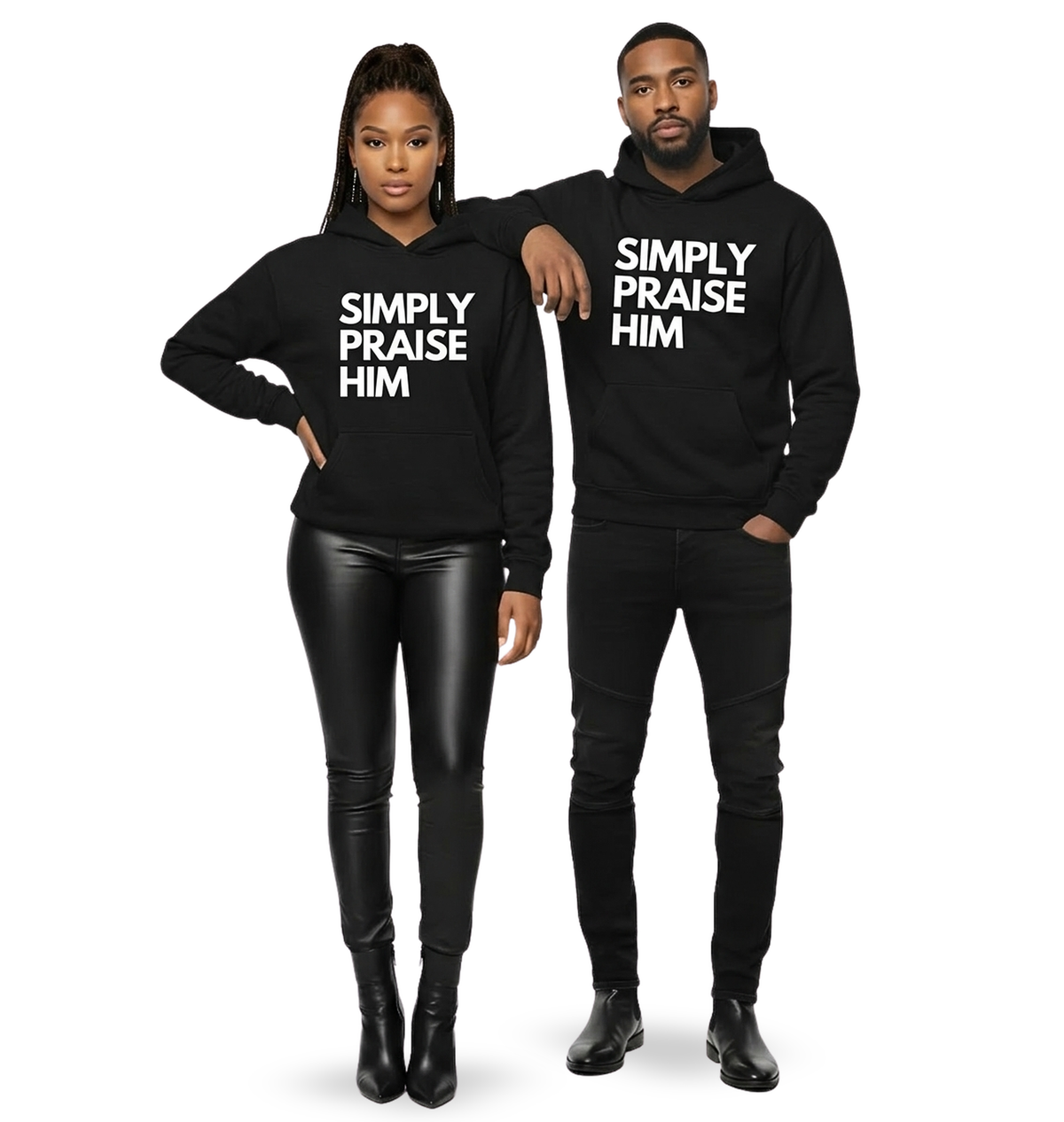 Simply Praise Him Loose Fit Hoodie