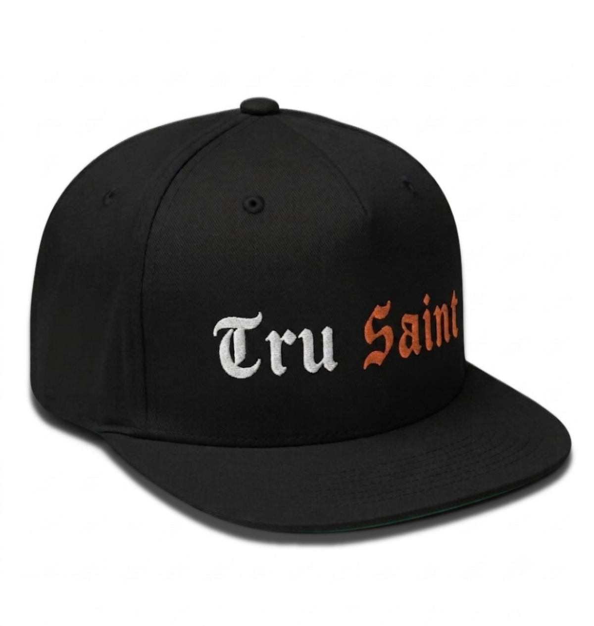 Tru Saint Orange Premium Embroidered Flat Bill Snapback