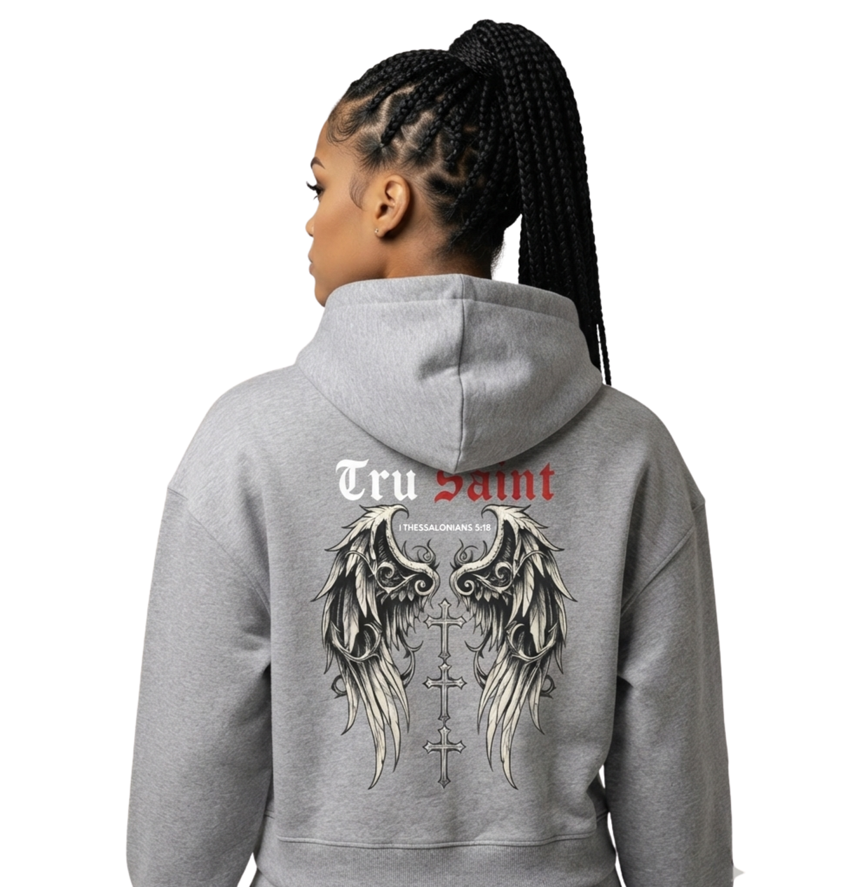 Tru Saint x 5:18 Drawstring Angel Wing Hoodie