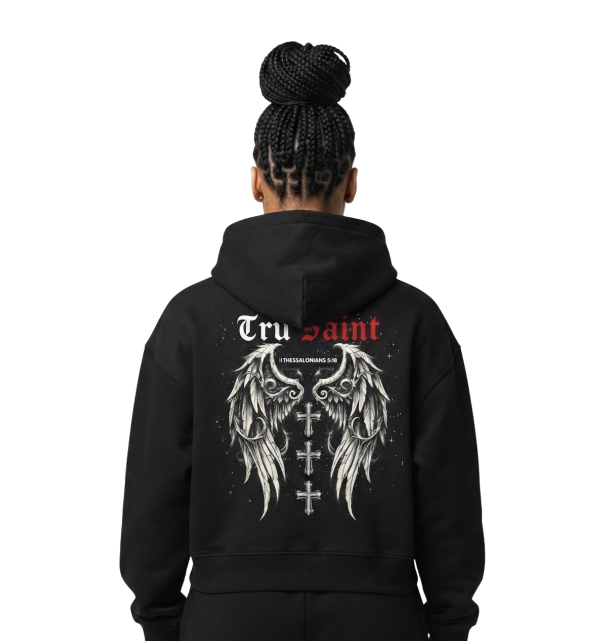 Tru Saint x 5:18 Drawstring Angel Wing Hoodie