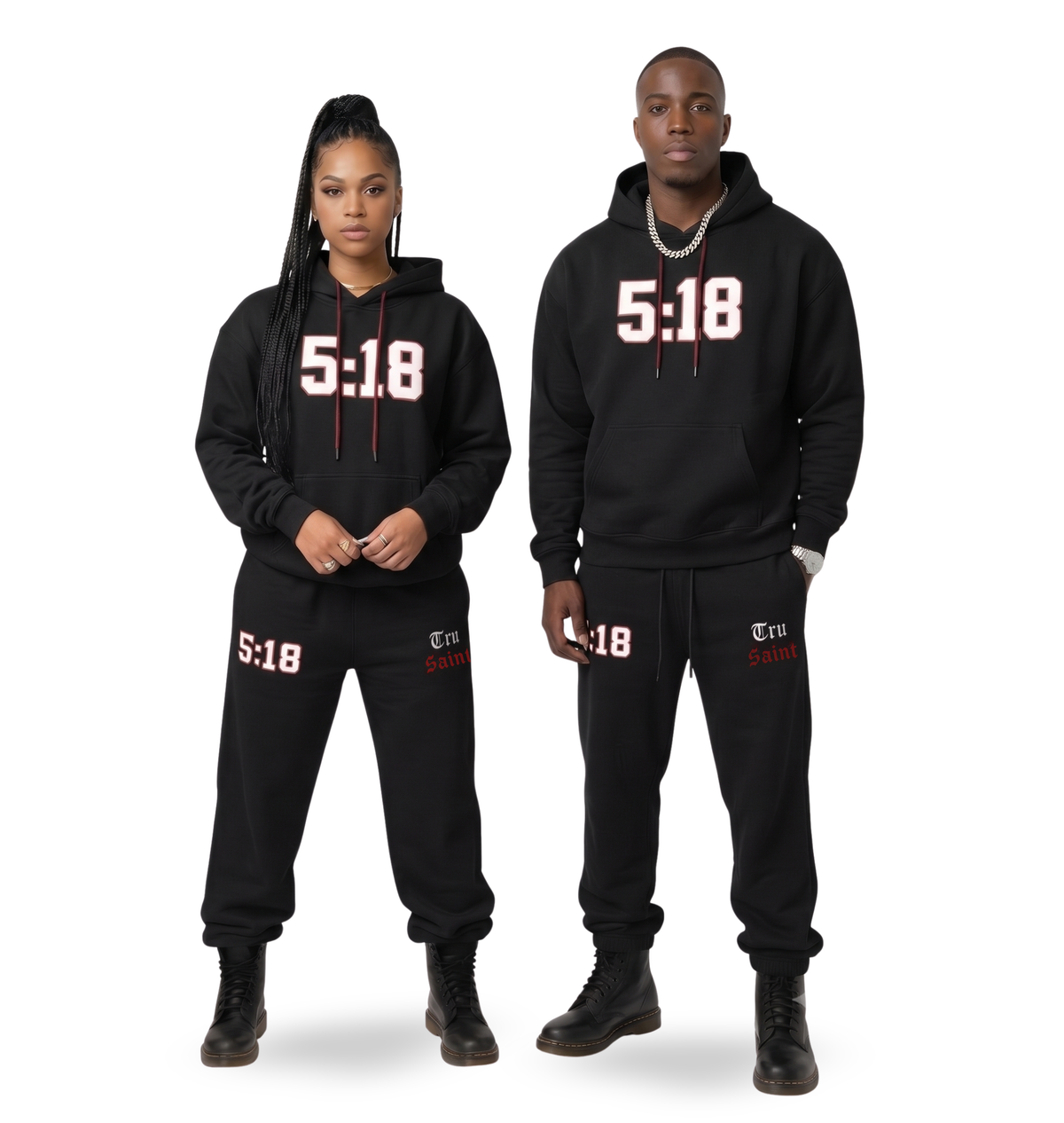 Tru Saint x 5:18 Drawstring Angel Wing Hoodie