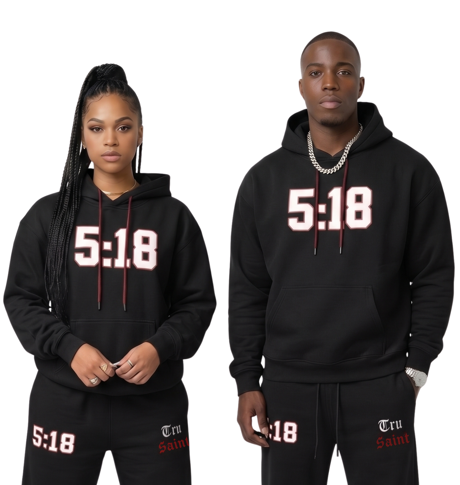 Tru Saint x 5:18 Drawstring Angel Wing Hoodie