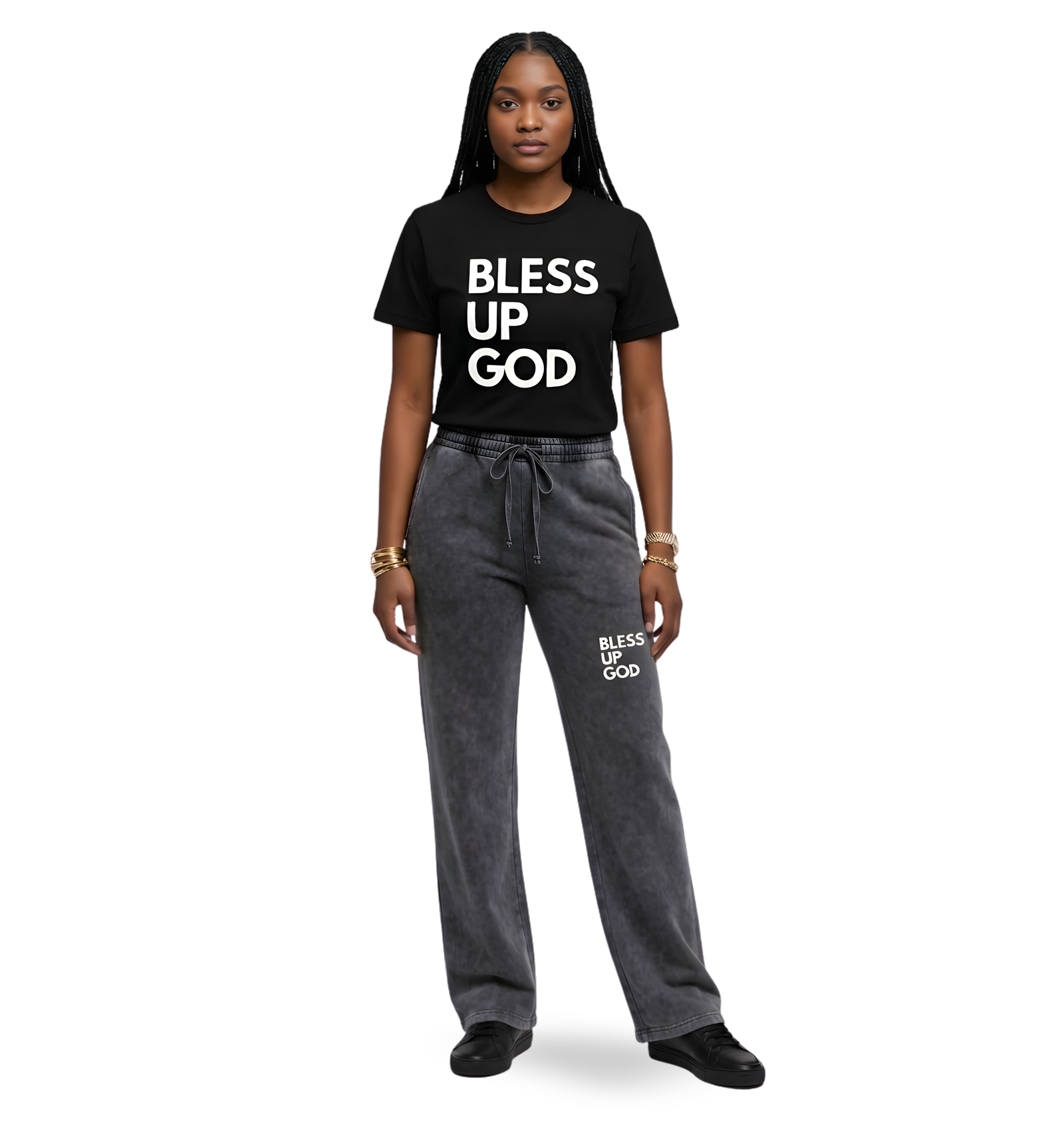 Women's Bless Up God Vintage Sweat Pants