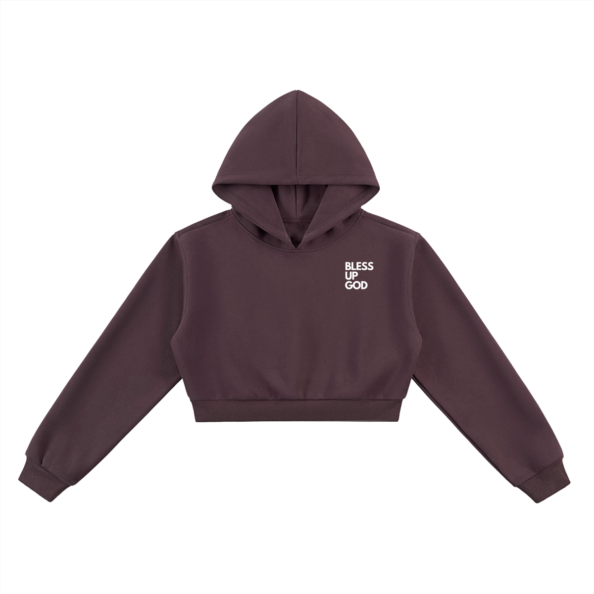 Women's Bless Up God Cropped Hoodie