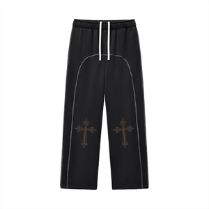 Bless Up God Cross Fleece Sweat Pants