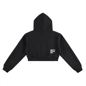 Women's Bless Up God Cropped Hoodie